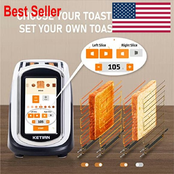 Modern Touchscreen Toaster Smart System Customize Time Quick Toast - Picture 5 of 8